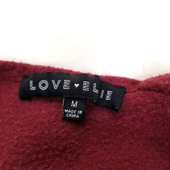 Love Ellie Sweater M Burgundy Crossback Detail Boat Neck Minimalist - Picture 5 of 10